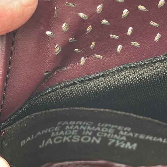 Boots Violet & Red Burgundy Wine Cutout Ankle Boho Bootie Size 7.5 Heel 3” - Picture 10 of 10